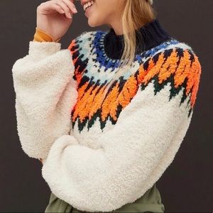 Anthropologie Pilcro Alpine Fleece Sweater